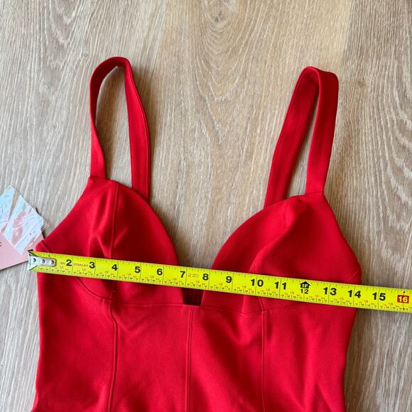 BHLDN Sage Sweetheart Stretch Crepe Midi Dress - Size S - Picture 8 of 10